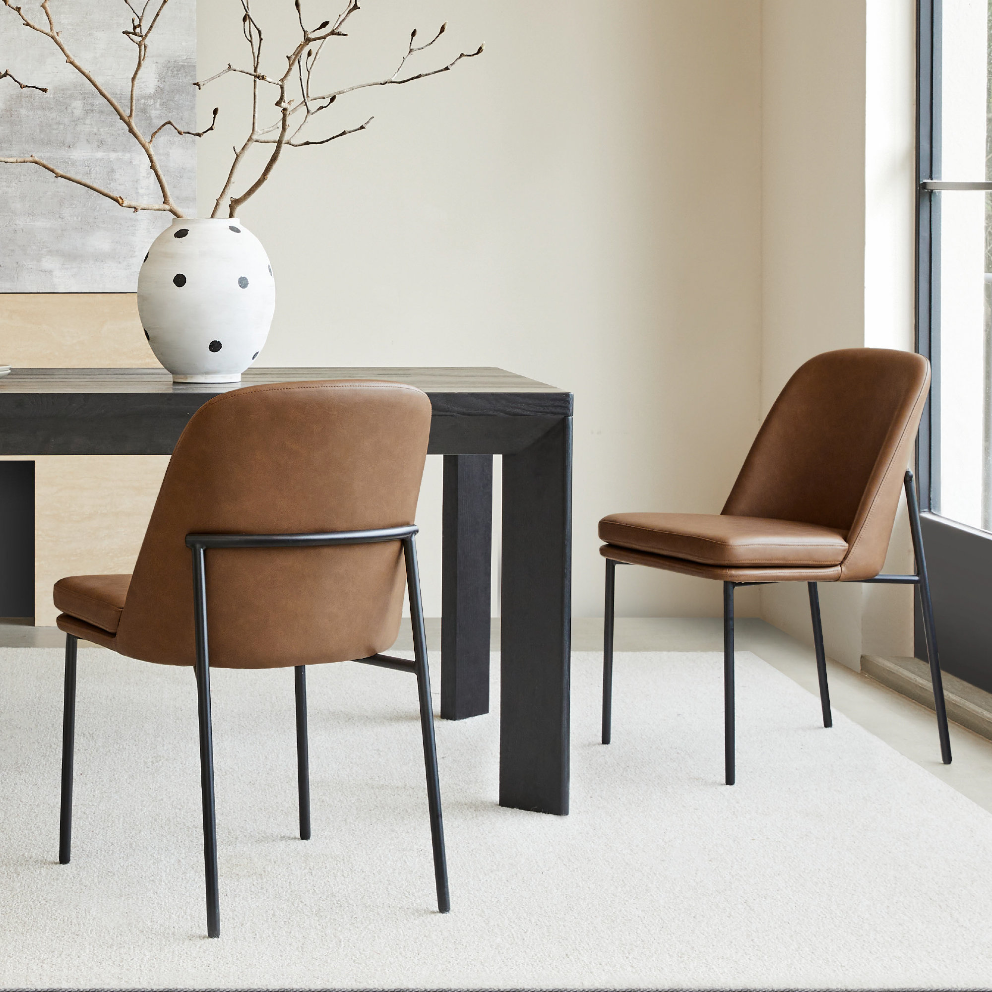 Wade Logan® Angelick Dining Chair with Metal Frame | Wayfair